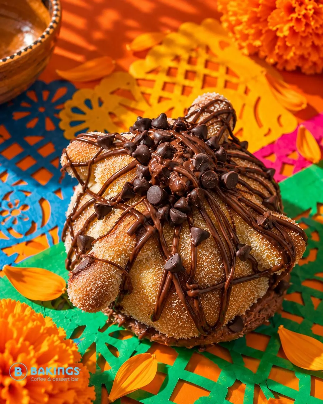Pan de muerto de Nutella